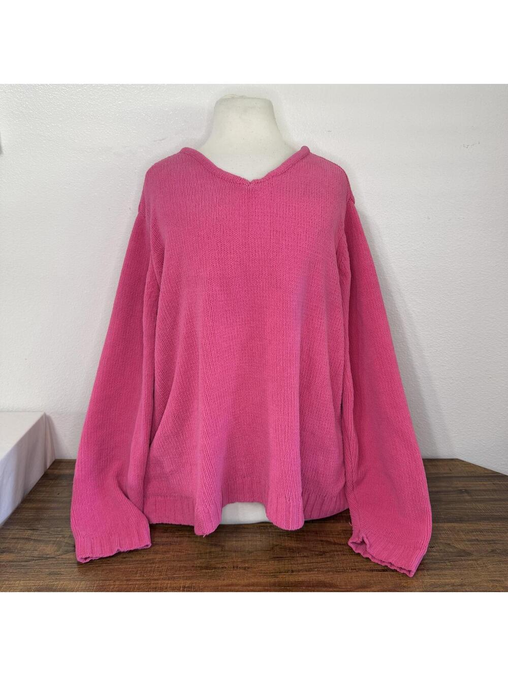 Cherokee Pink Woman's Long Sleeve Sweater Size XL